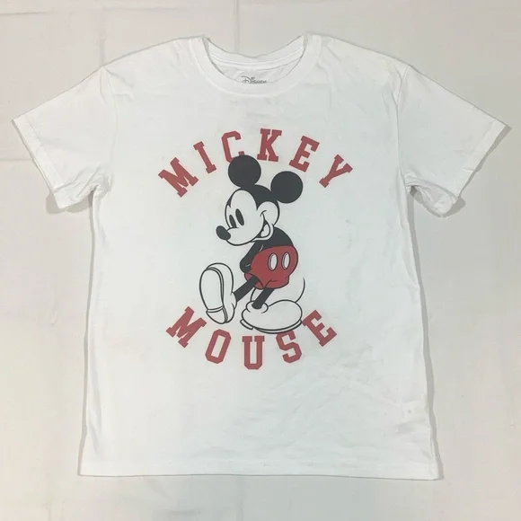 Lot Of 2 Disney Medium Mickey Minnie Mouse Crewneck Coup T Shirt S/S Graphic Tee - Picture 2 of 10
